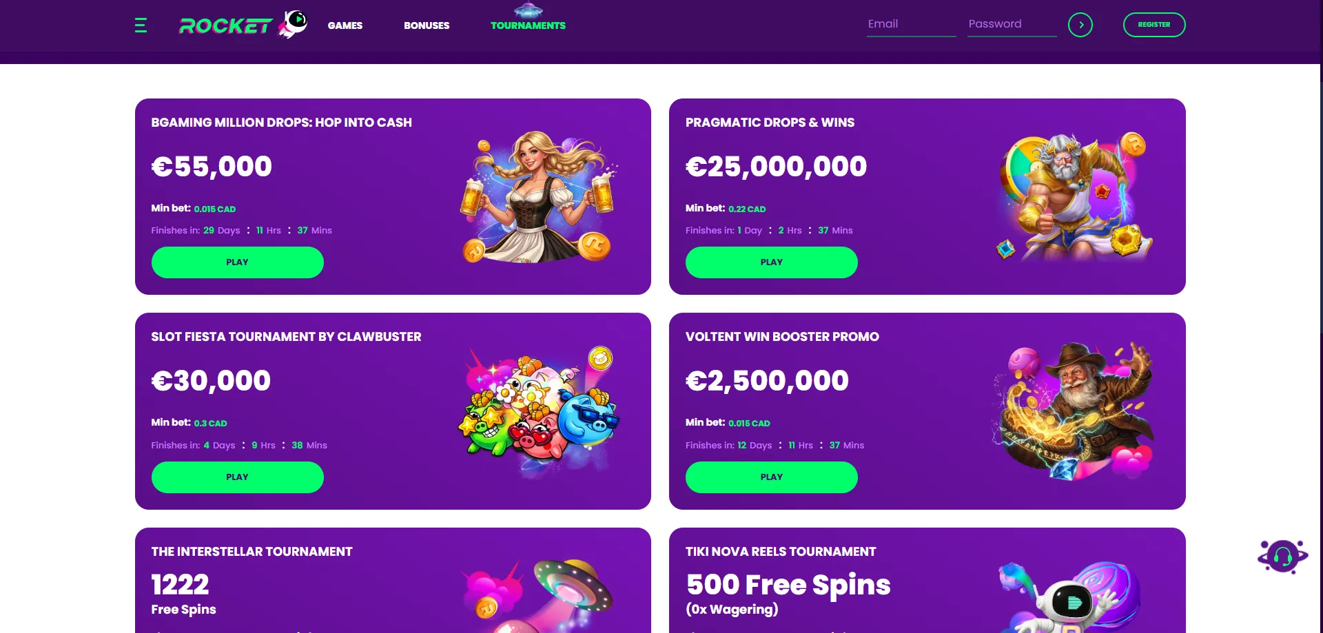 Casino Rocket welcome bonus and free spins offer 2026