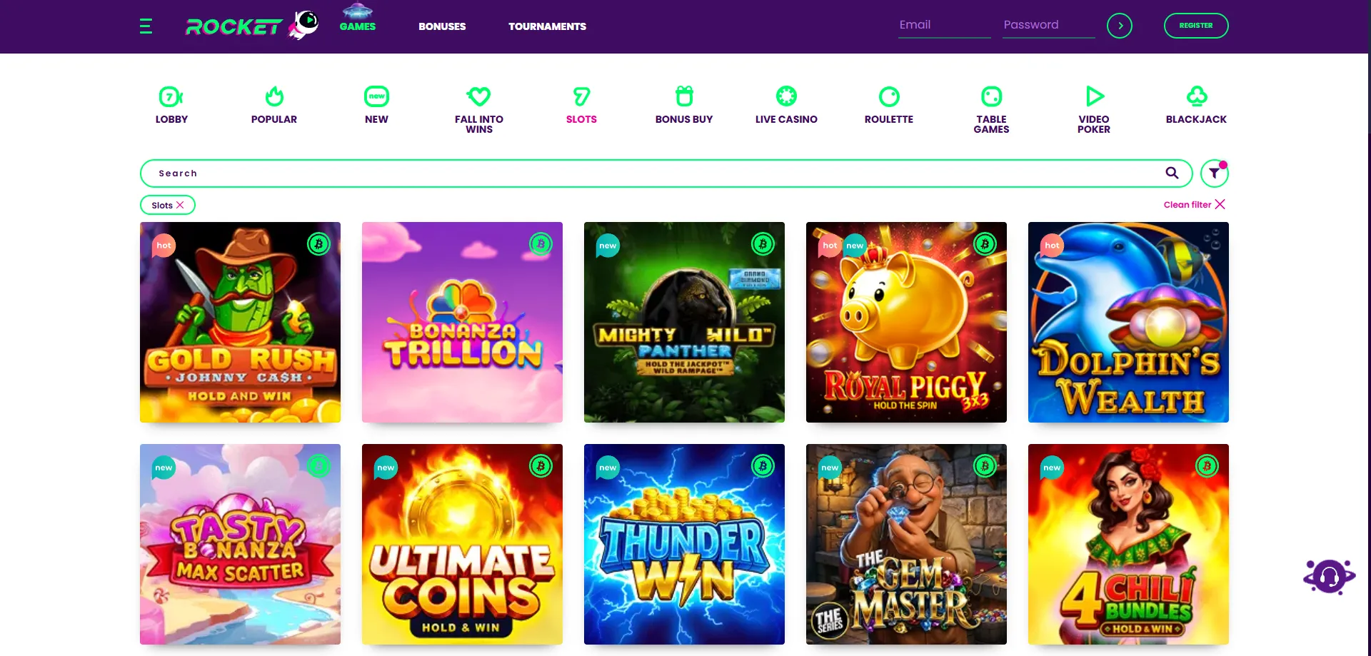 Casino Rocket slot games and pokies — 3000+ titles available