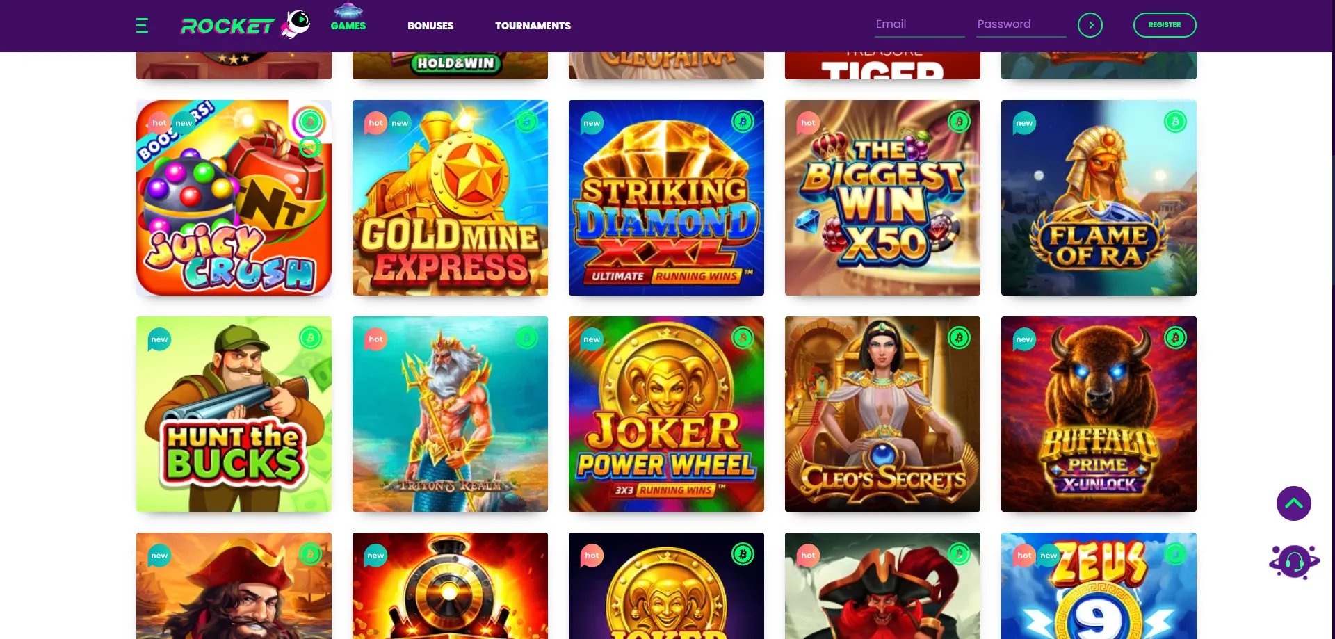 Casino Rocket ongoing weekly promotions and free spin drops for players