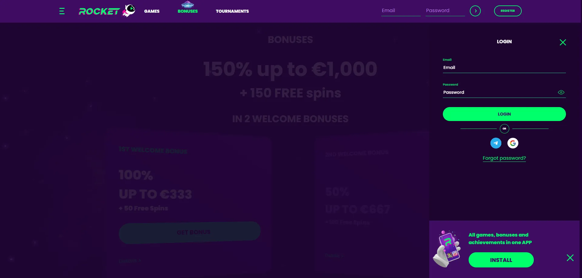 Casino Rocket sports betting markets and live odds for Australian players